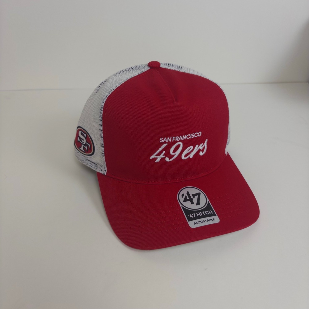 San Francisco 49ers '47 Brand Trucker Hat Mens OSFA Red Hitch Snapback Cap NEW